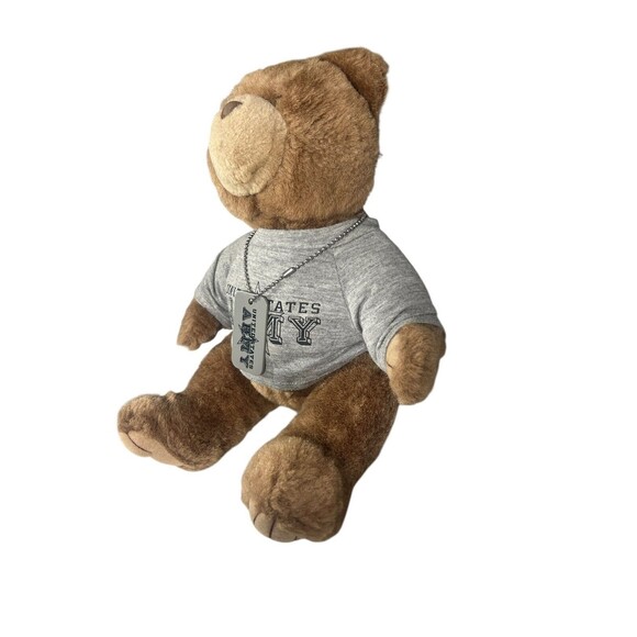 United States Army U.S. Brown Teddy Bear Plush w/T Shirt & Military Dog Tag 12" - Picture 5 of 10